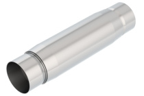 Crate Resonator 3'' Center Inlopp / 3'' Center Utlopp 4'' Runda X 10in Lång Dämpare Borla